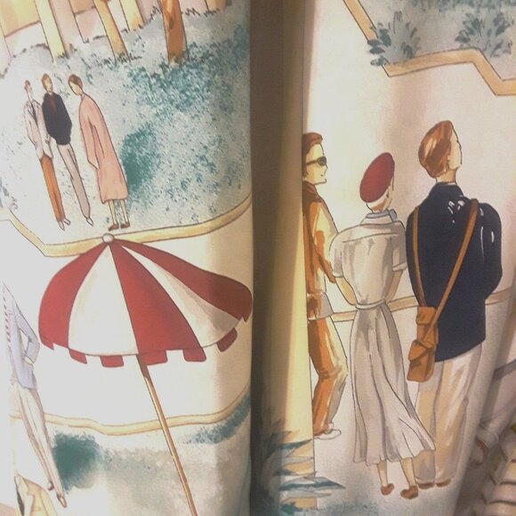 Collector's vintage Ralph Lauren silk skirt "roaring 20's print--MUST SEE - Picture 12 of 13